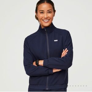 Figs Sydney Scrub Jacket in Navy